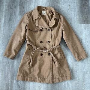 Old Navy Double Breasted Cotton Tan Trench Coat